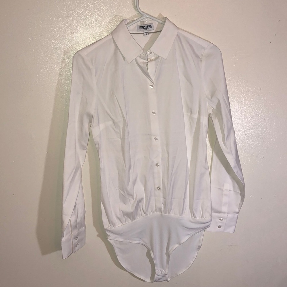 express white button up shirt